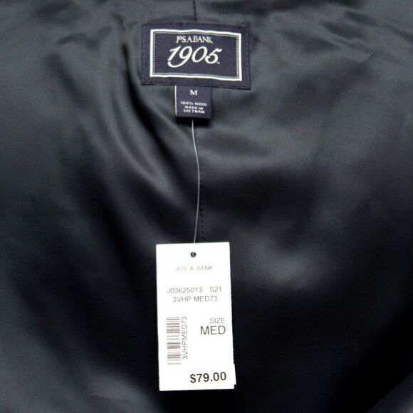 NWT Jos A Bank 1905 Size M Suit Separate Vest 100% Wool Bright Blue C080660 - Picture 4 of 4
